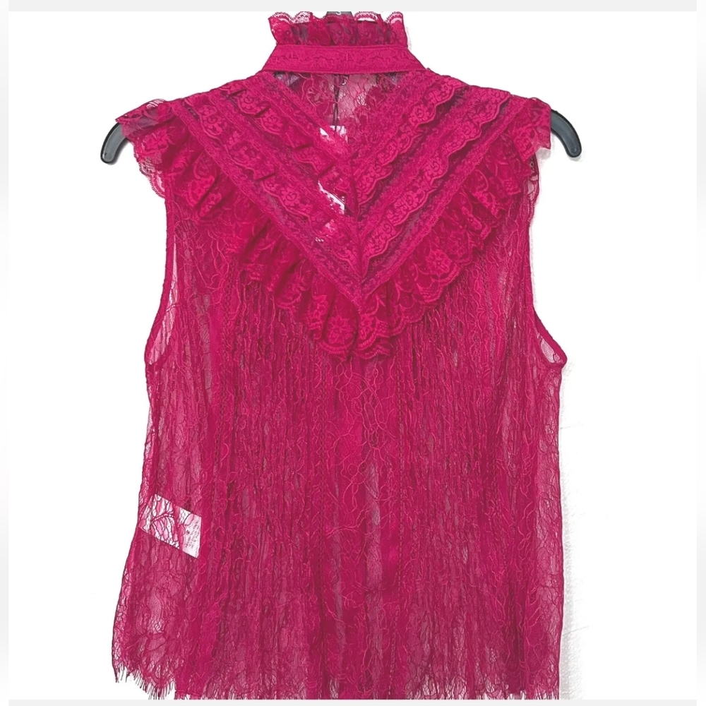 New Alice + Olivia Rheba Sleeveless Lace Top - Picture 8 of 10